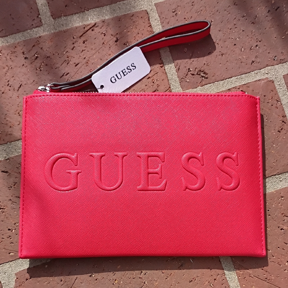 GUESS Vibrant Pink Clutch